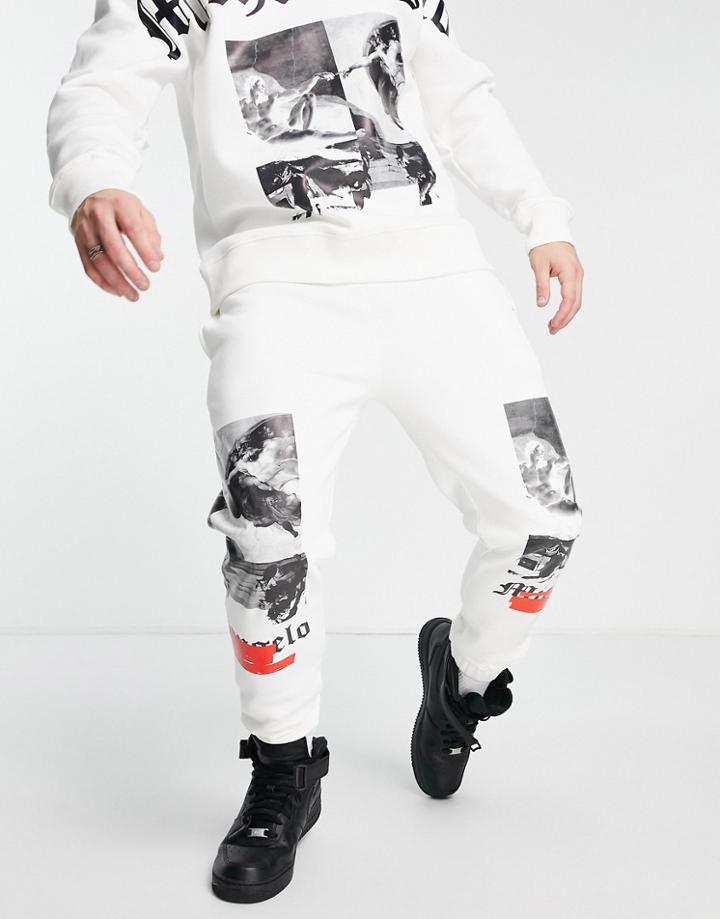 Topman Apoh Michelangelo Sweats In White