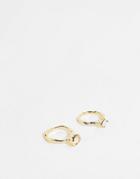 Designb London Pack Of 2 Hammered Opal Rings In Gold Tone