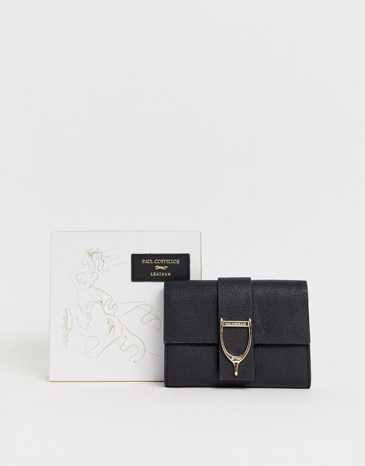 Paul Costelloe Real Leather D Ring Ladies' Wallet - Black