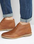 Red Tape Desert Boots In Tan Leather - Tan