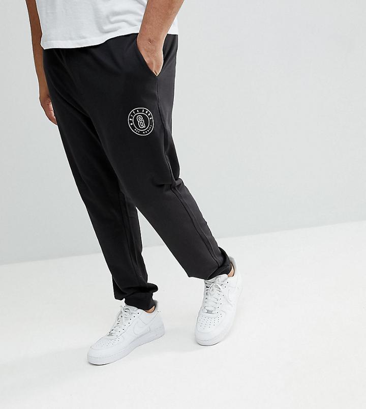 Only & Sons Plus Slim Jogger With Brand Logo - Black