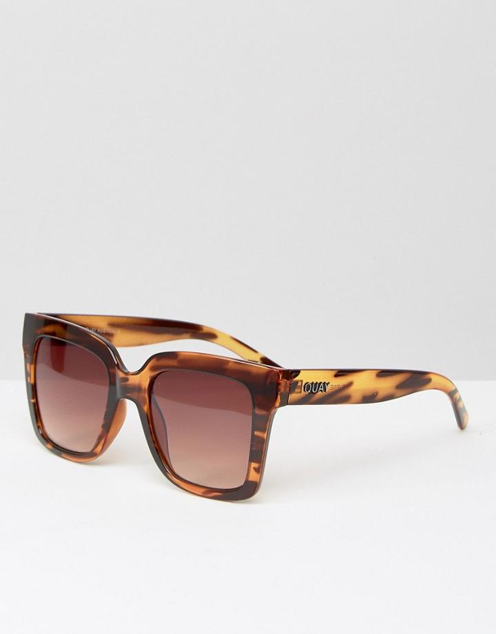 Quay Australia Supine Oversized Square Sunglasses - Brown