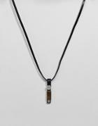 Diesel Leather Necklace - Black