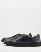 Topman Black Real Leather Mobsley Tassel Loafers