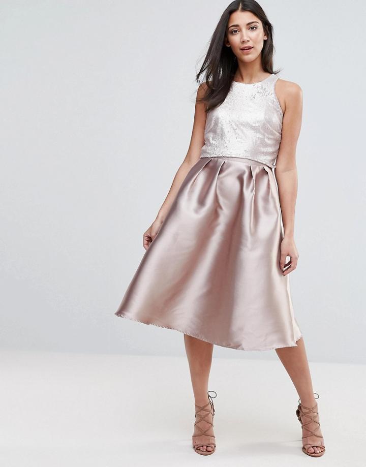 Little Mistress Embellishedtop Prom Dress - Pink