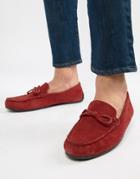 Kg By Kurt Geiger Driving Shoes In Red Suede - Red