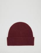 Asos Fisherman Beanie In Plum - Purple