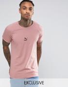 Puma T7 Logo Muscle Fit T-shirt In Pink 57443304 - Pink