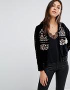 Vero Moda Velvet Embroidered Jacket - Black