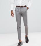 Asos Tall Super Skinny Cropped Smart Pants In Gray - Gray