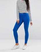 Pieces Skin Tight Bright Blue Skinny Jeans - Blue