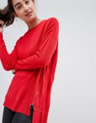 New Look High Neck Sweater-red