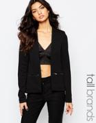 Y.a.s Tall Tailored Blazer With Pocket Detail - Black