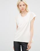 Y.a.s Nova Top With Mesh Sleeves - Whisper White