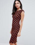 Ax Paris High Neck Mini Shift Dress - Navy