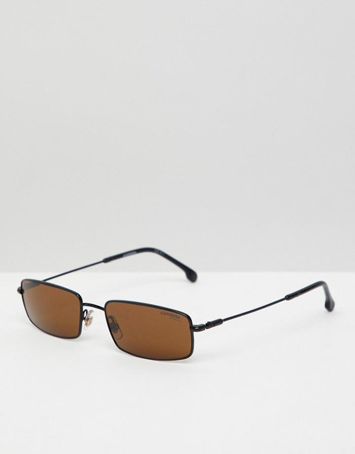 Carrera Slim Retangle Sunglasses In Black - Black