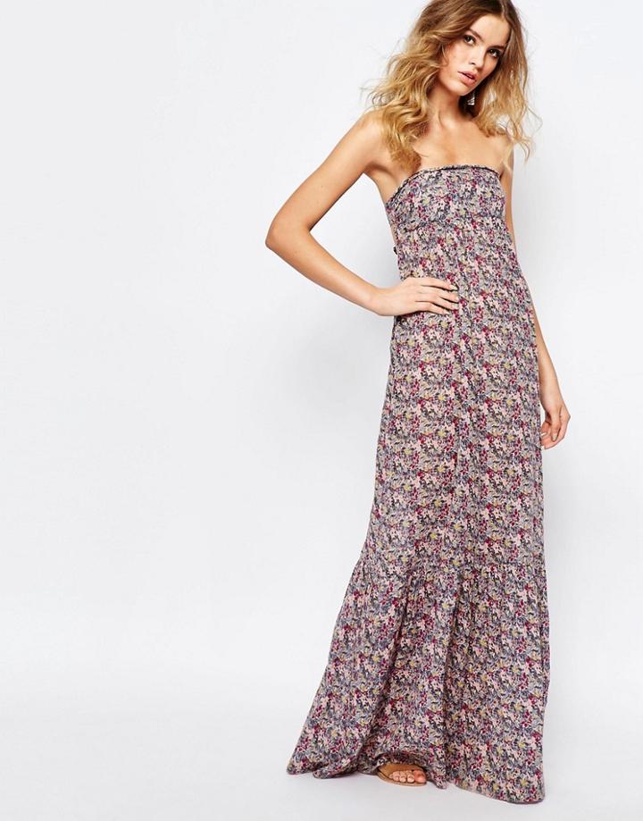 Ba & Sh Emelle Maxi Dress With Open Back - Rose P