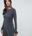 Vero Moda Tall Fluted Sleeve Shift Dress - Gray