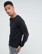 Only & Sons Cotton Crew Neck Knitted Sweater - Black