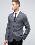 Ted Baker Slim Herringbone Blazer In Tweed - Gray
