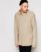 Pull & Bear Sweatshirt With Funnel Neck In Camel - Camel