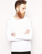 Asos Long Sleeve T-shirt With Crew Neck - White