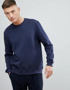Pull & Bear Sweatshirt In Navy - Blue