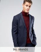 Ted Baker Tall Slim Blazer With Fleck - Navy
