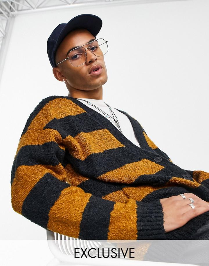 Reclaimed Vintage Inspired Cardigan In Stripe-multi