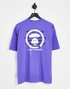 Aape By A Bathing Ape Backprint T-shirt In Purple