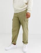 Brooklyn Supply Co Relaxed Cargo Fit Cargo Pants In Khaki-green