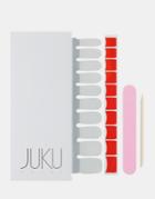 Juku Nails French Tip Nail Wraps - Red - Red