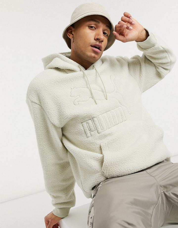 Puma Winter Classics Hoodie In Cream-white