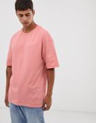 Jack & Jones Originals Drop Shoulder T-shirt In Pink - Pink