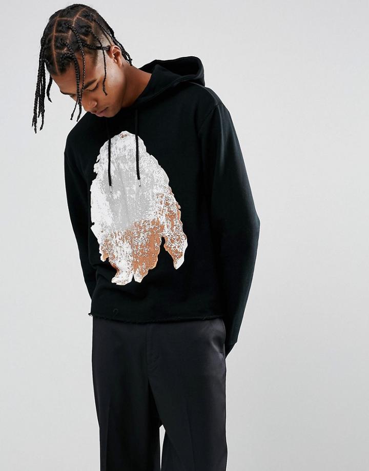 Weekday Deon Acid Hoody - Black