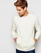 Selected Homme Sweatshirt With Raglan Sleeves - White