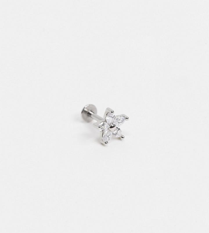 Kingsley Ryan 6mm Single Piercing Stud Star Earring In Silver