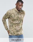 Puma Roll Neck Long Sleeve Top In Floral Print Exclusive To Asos - Green