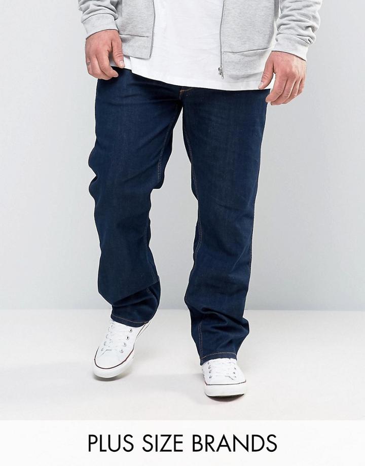 Wrangler Plus Greensboro Regular Fit Straight Leg Jean - Navy