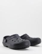 Crocs Classic Faux-fur Lined Clogs In Black