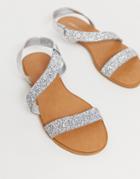 London Rebel Embellished Sandals-beige