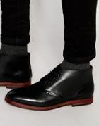 Hudson London Houghton 2 Leather Desert Boots - Black