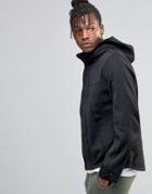 Asos Hooded Windbreaker In Black - Black