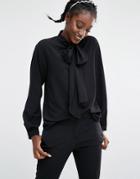 Monki Tie Neck Detail Top - Cream