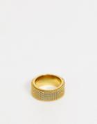 Seven London Mesh Pinky Ring In Gold