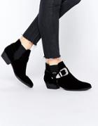 Truffle Collection Boni Strap Western Ankle Boots - Black