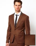 Asos Slim Fit Suit Jacket In Rust