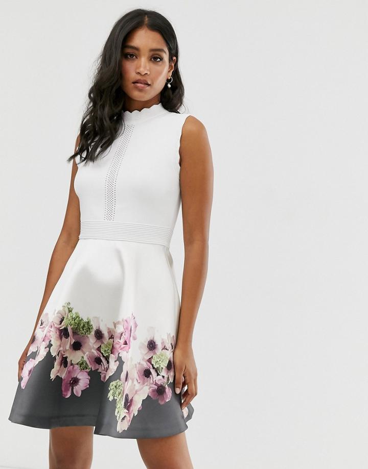 Ted Baker Janyis Skater Dress In Neopolitan Print - Multi