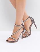 Miss Kg Sparkle Strap Sandal - Silver