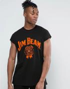 Asos Jim Beam Oversized Sleeveless T-shirt - Black